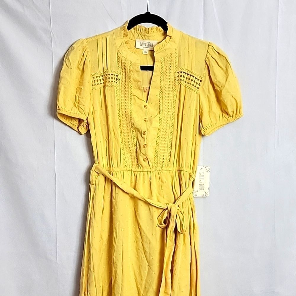 NWT..SWEET WANDERER.. yellow mini dress..